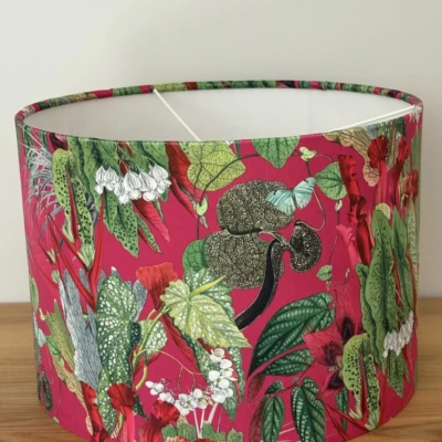 Exotic Floral Flowers – Cerise bespoke, handmade in Suffolk