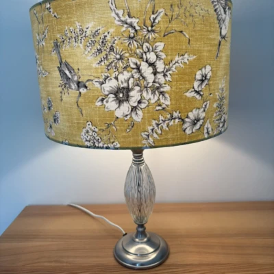 Finch Toile – Buttercup lampshade bespoke suffolk handmade