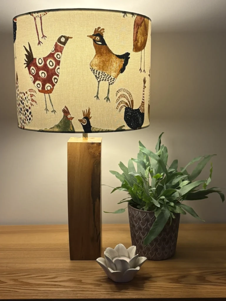 Harriet Hen – Multi lampshade handmade in Suffolk