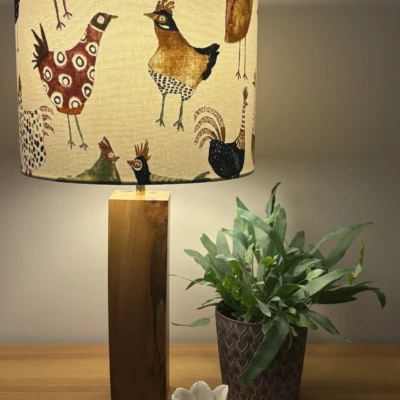 Harriet Hen – Multi lampshade handmade in Suffolk