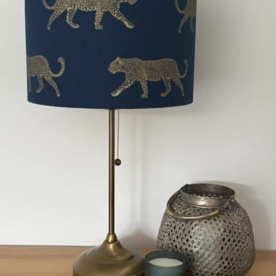 Gold Leopard On Indigo - Gold Lining bespoke Suffolk