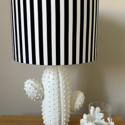 Black and white stripe shade, interior design