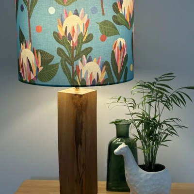 Protea Garden Party Brook Gossen lampshade pendant bespoke retro vintage