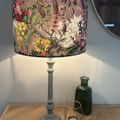 Summer floral dove shade interior design bespoke suffolk