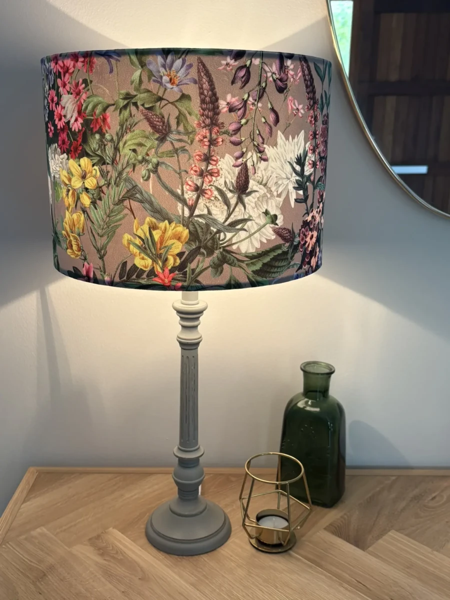 Summer floral dove shade interior design bespoke suffolk