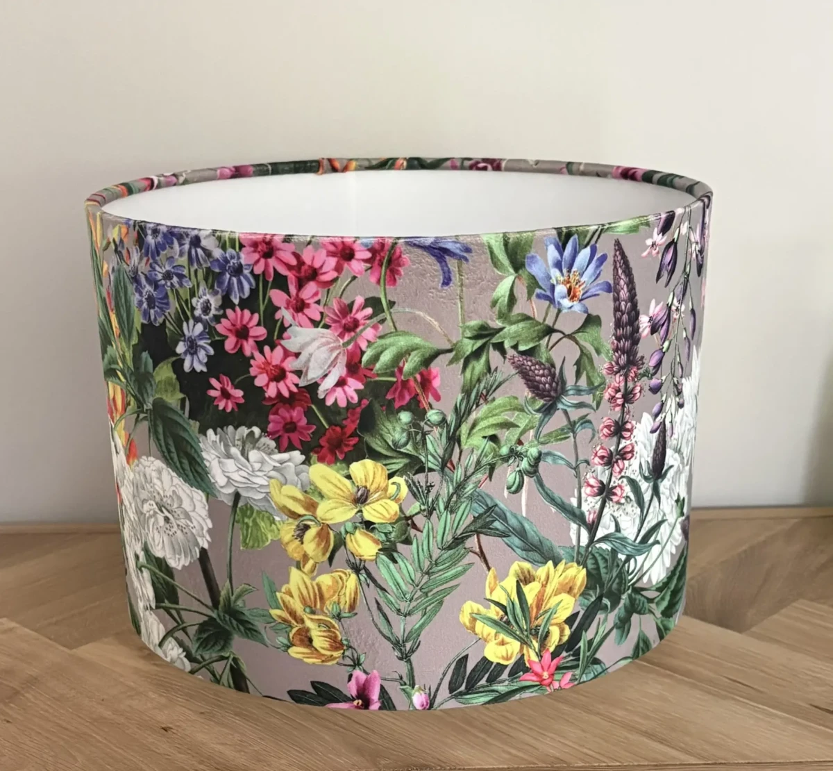Summer floral dove shade interior design bespoke suffolk
