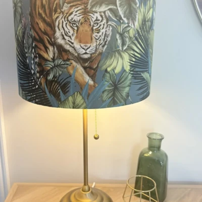 Bengal Tiger, velvet, shade, interior design, bespoke, suffolk